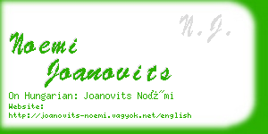 noemi joanovits business card